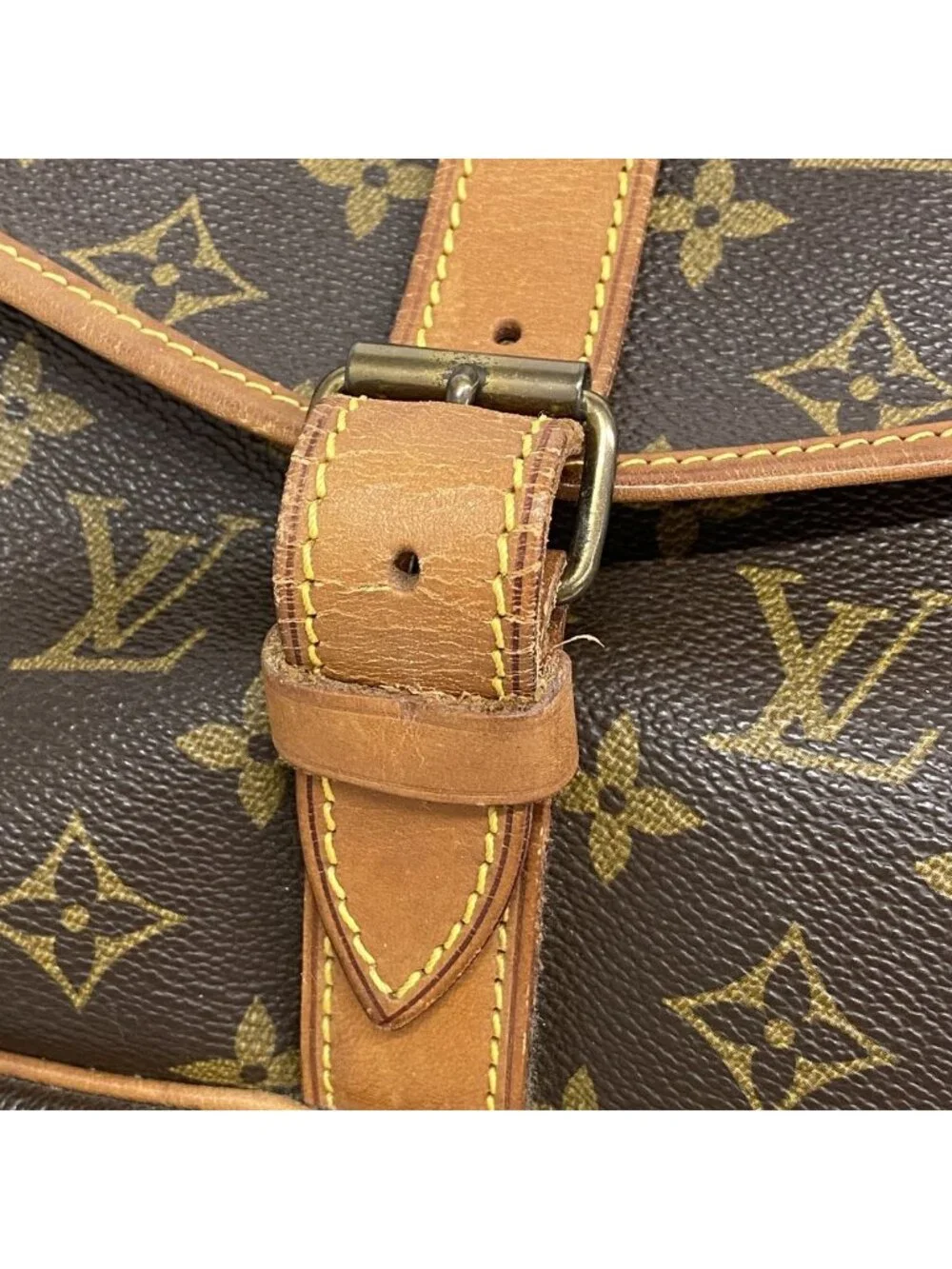 Louis Vuitton Shoulder Bag Monogram Saumur 35 Brown